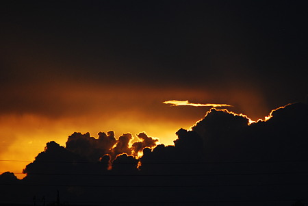 Twilight sea of clouds.