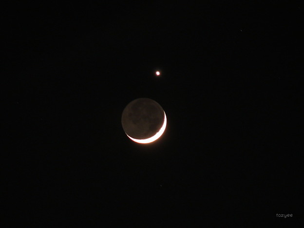 お月さんと金星　-2-