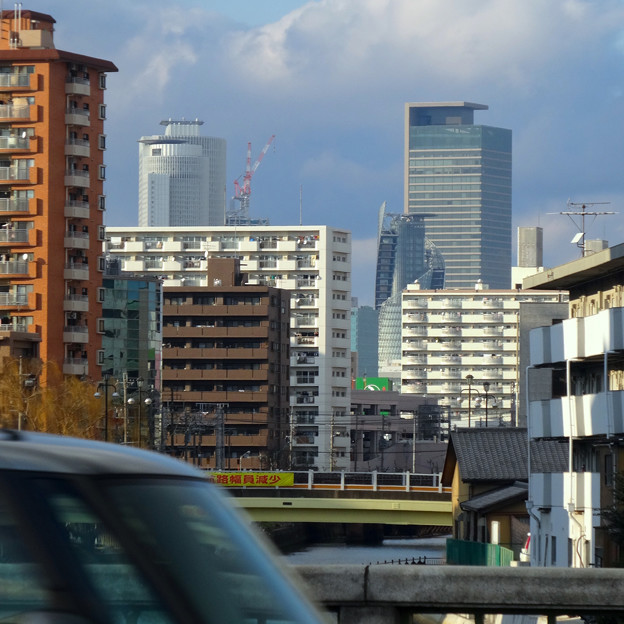 住吉橋から見た名駅ビル群 - 2