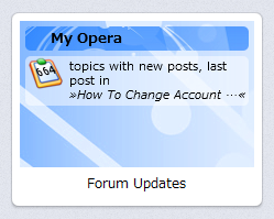 Operaスピードダイヤル・エクステンション:Forum Updates Speed Dial