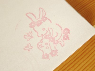 *うさぎさんの親子はんこ*