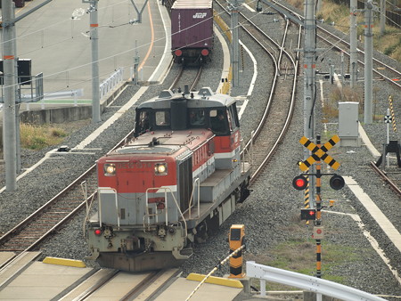 DE10単機 東海道本線岸部駅