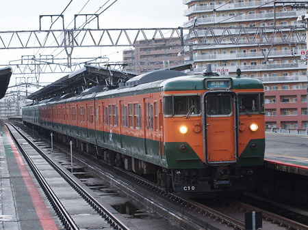 113系湘南色 湖西線大津京駅02
