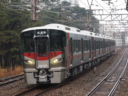 227系試運転 山陽本線舞子駅01