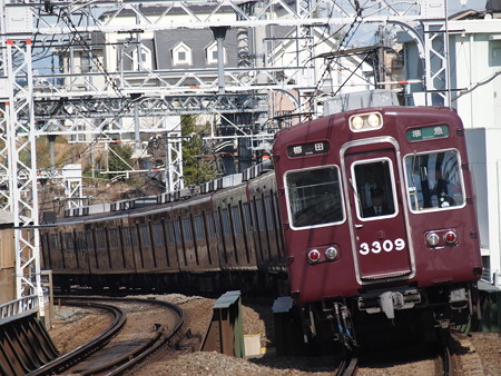 阪急3300系準急 阪急京都線大山崎駅