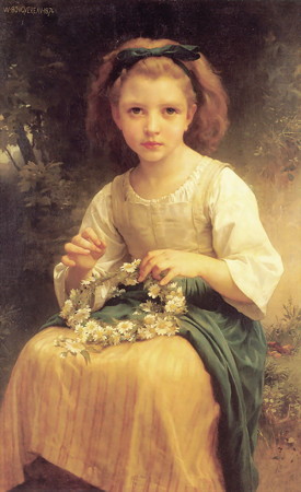 William Adolphe Bouguereau_Child Braiding A Crown