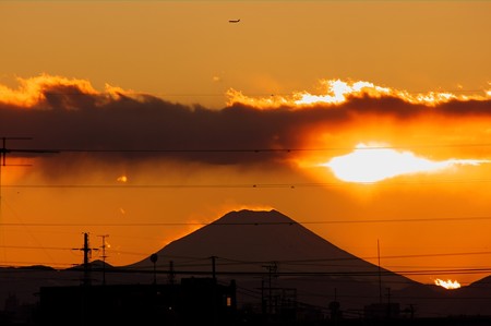 富士山 2015.01.31 17:04 飛行機
