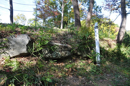 椿井城址の石垣跡