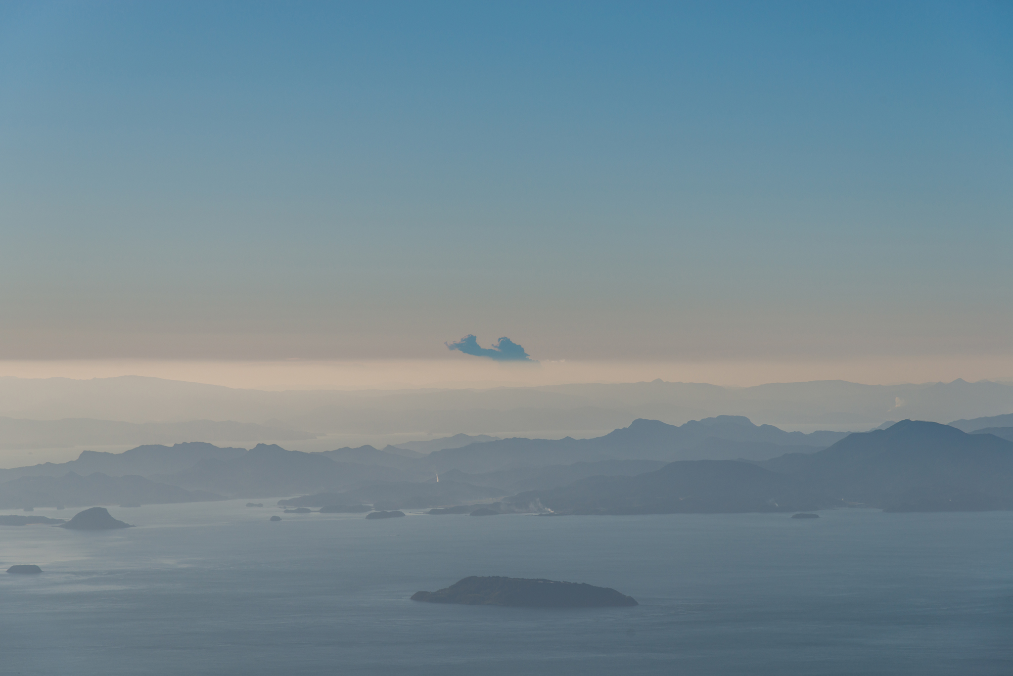 妙見から見えた桜島の噴煙