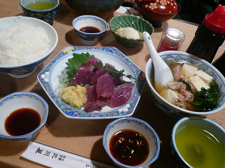 2010.06.24/銀座・三州屋「かつおたたき定食」