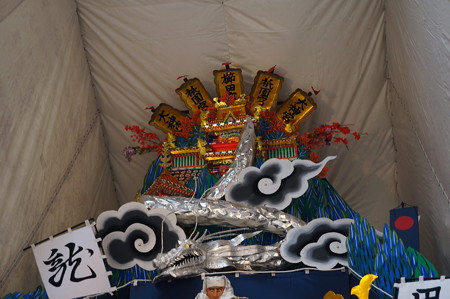 03 2014年 博多祇園山笠 飾り山笠 風雲龍謙信決戦 東流 (1)