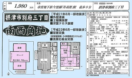 不動産物件027　摂津市別府