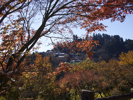 紅葉と宿坊街