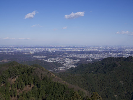 景信山より八王子を望む