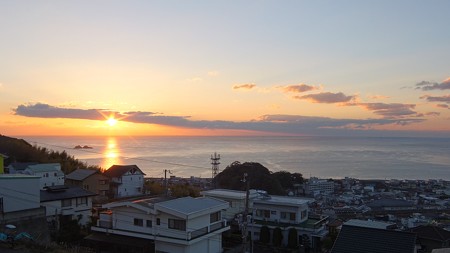 熊野灘 12月朝日 7:08