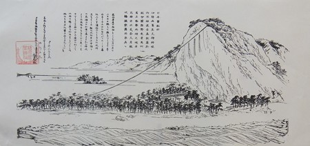 花窟神社09 お綱かけ神事の図