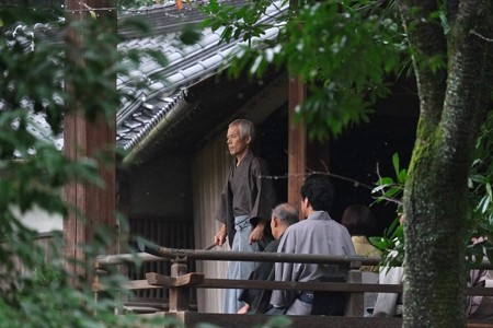 2014.11.01　熊本　水前寺成趣園　雨中　出水神社・薪能稽古？