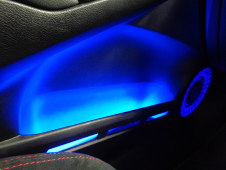 シビックタイプＲ　群馬県　ドアポケット　ブルーＬＥＤ取付