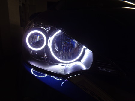 トヨタＡＱＵＡ　Ｇ’ｓ　千葉県　イカリング取付　　スモール連動ホワイトイカリング　運転席