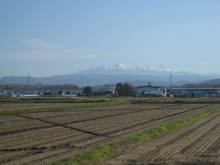 上川付近からみえる大雪山系