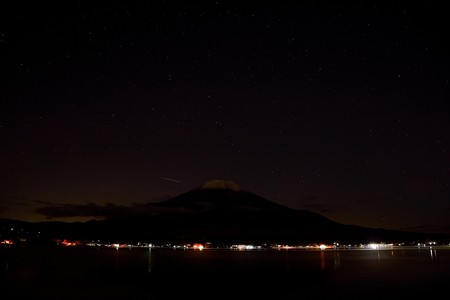 山中湖　星空と富士