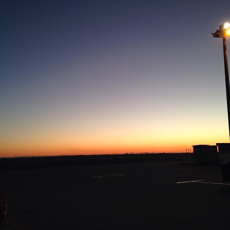 2015年1月2日の朝焼け@羽田空港