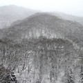 雪降る湯檜曽の山々