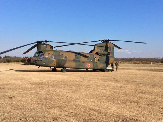 1月11日 陸上自衛隊習志野駐屯地 CH-47チヌーク